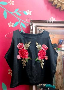 Crop Top And Wide Leg jeans