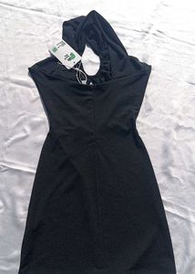 Brand New (Newme) Black Cutout Ruched Dress