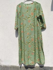 Rangmanch By Pantaloons Green Floral Printed Kurta