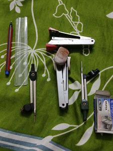Staplers Eraser Compass Stationary Kit