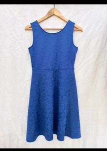 Blue Fit & Flare Dress