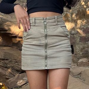 Khaki Mini Skirt