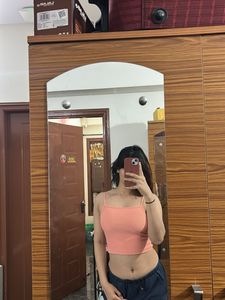 Cute peach crop top