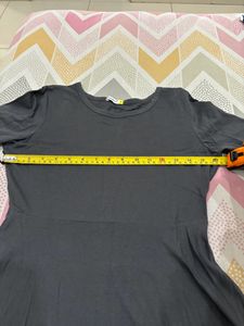 Grey Mini Dress With Belt Size S
