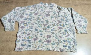 Floral Print Pullover Sweater
