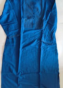 Fabindia Blue Silk Kurta