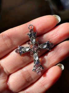 Sparkling Jeweled Cross Pendant