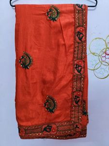 Orange Shading Saree