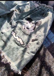 Denim Mickey Mouse Shorts