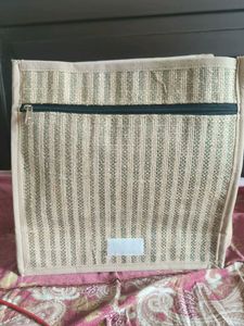 Big Spacious Jute Shoulder Bag