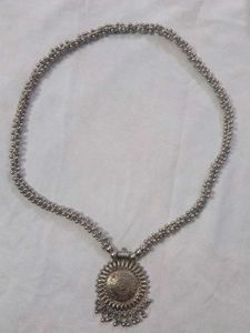 Boho Silver Tone Necklace