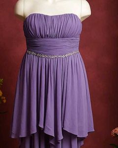 Purple Strapless Dress