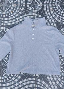 Grey Long Sleeve Top