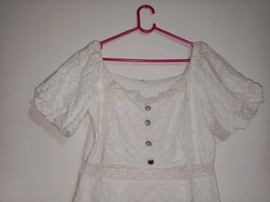 White Lace Mini Dress