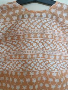 Peach Embroidered Tunic