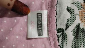 Baby Pink Night Dress Lower Tshirt For Women ♥️