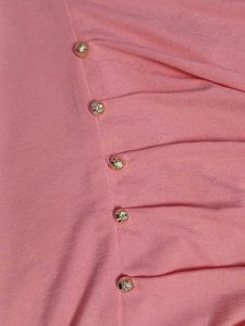 Pink Pleated Top with Buttons