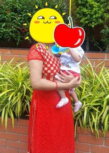 Red A-line Slit Kurta Set