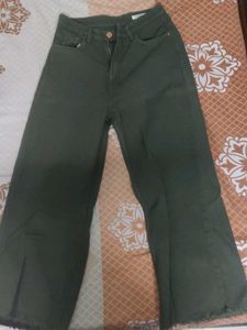 Green Wide Leg Jeans