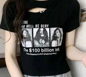 Women Black Printed Crop Top