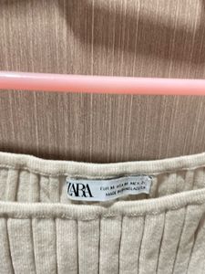 Zara Beige Crop Top