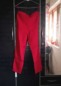 Libas Dark Red Anarkali Kurta Set