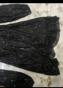 Sparkling Black Sequin Party Dress