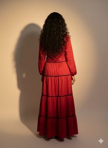 price drop Red Skirt &amp; Top Set