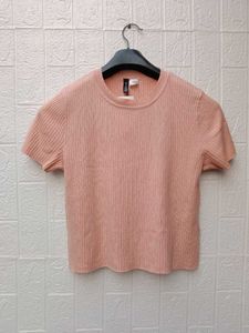 New With Tag H&amp;M Korean Ribbed Knit Top