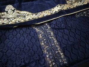 Elegant Black Saree with Gold Embroidery