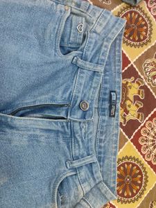 Fringe Hem Flare Jeans