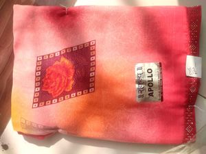 Orange & Pink Floral Saree