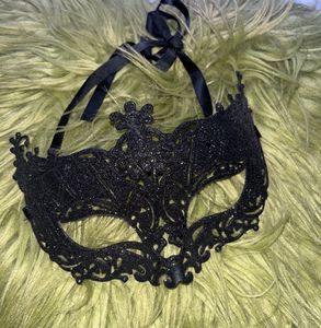 Black Glitter Masquerade Mask