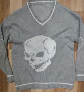 Skull Emo/Punk  Oversized Pullover