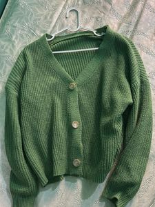 Green Knit Cardigan