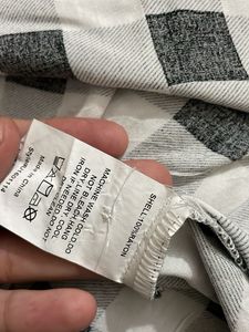 Suzanne Betro Imported  Checkered Shirt Top