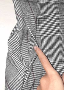 Gray Plaid Mini Skirt