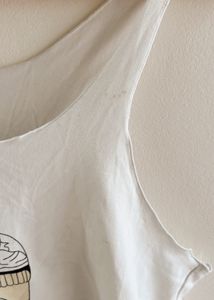 Icecream Print Oversize Crop Top