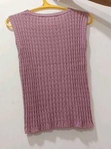 Mauve Sleeveless Knit Top