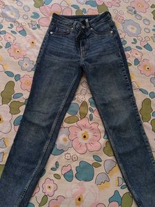 Cross-Waist Denim Jeans