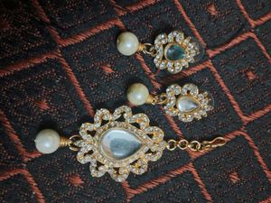 Beautiful Stone 2layer Silver Necklace
