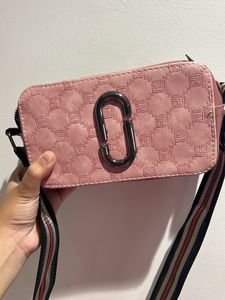 Pink Crossbody Bag with Graphic Pattern