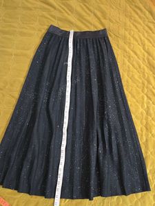 Sparkly Pleated Maxi Skirt waist 30