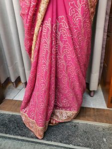 🔥🎀💕Women Partywear Sequin Work Saree 💕🎀🔥