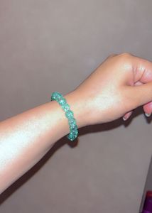 Glassy Green Beaded Bracelet