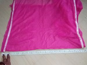 Pink Netted Duppata
