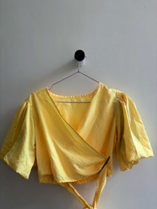 Women Wrap Crop Top