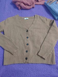 Brown Knit Cardigan