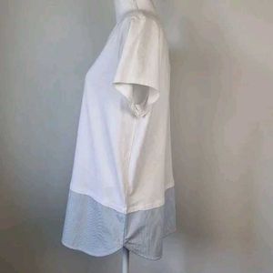 H&amp;M Cute White &amp; Blue Top