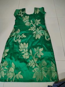 New Green Kurta With Golden Work On It